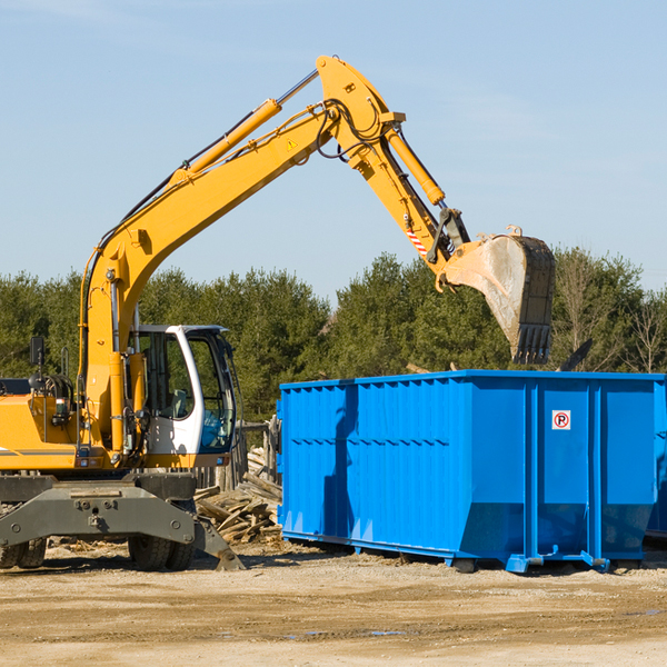what size residential dumpster rentals are available in Union Hill New York